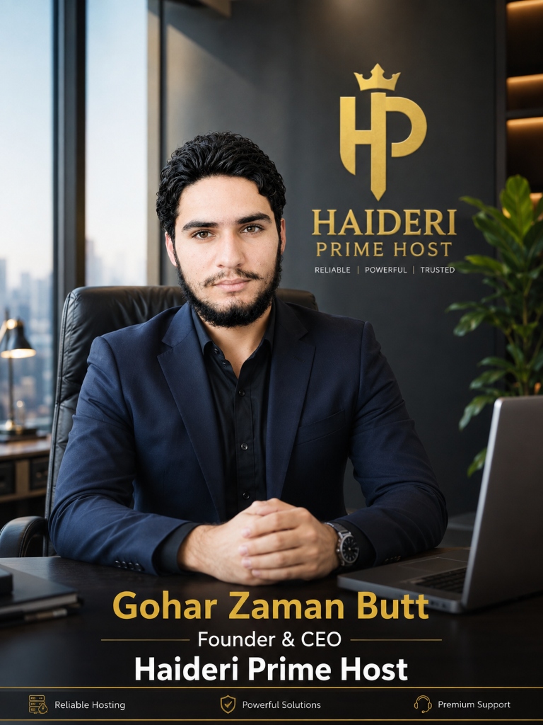 Gohar Zaman Butt - Founder & CEO Haideri Prime Host